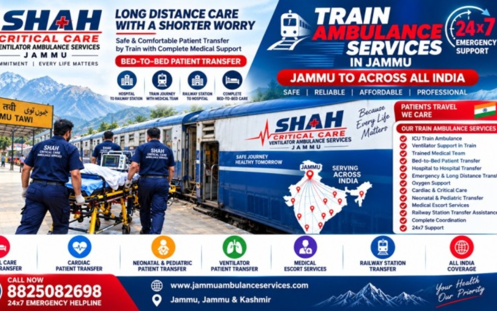 Train Ambulance Services in Jammu